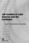 Buchcover Job Creation in Latin America and the Caribbean