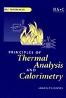 Buchcover Principles of Thermal Analysis and Calorimetry