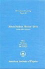 Buchcover Meson-Nuclear Physics 1976