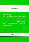 Buchcover Dictionary of Psychology and Psychiatry /Wörterbuch der Psychologie und Psychiatrie