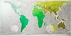 Buchcover Huge Futuremap - Emerald/Lime/Metallic Khaki magnetic, biegsame Magnetplatte