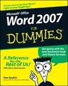 Buchcover Word 2007 For Dummies