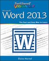 Buchcover Teach Yourself Visually Word 2013