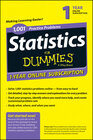 Buchcover 1,001 Statistics Practice Problems For Dummies Access Code Card (1-Year Subscription)