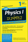 Buchcover 1,001 Physics I Practice Problems For Dummies Access Code Card (1-Year Subscription)