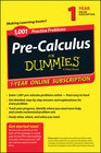 Buchcover 1,001 Pre-Calculus Practice Problems For Dummies access Code Card (1-Year Subscription)