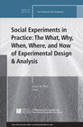 Buchcover Social Experiments in Practice