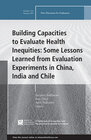 Buchcover Building Capacities to Evaluate Health Inequities