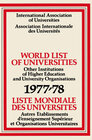 Buchcover World List of Universities 1977–78 / Liste Mondiale des Universites