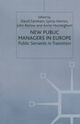Buchcover New Public Managers in Europe