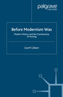 Buchcover Before Modernism Was