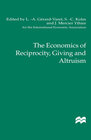 Buchcover The Economics of Reciprocity, Giving and Altruism