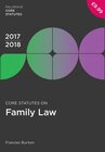 Buchcover Core Statutes on Family Law 2017-18