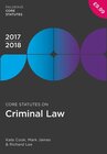 Buchcover Core Statutes on Criminal Law 2017-18
