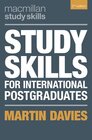 Buchcover Study Skills for International Postgraduates (Bloomsbury Study Skills)