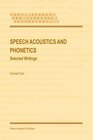 Buchcover Speech Acoustics and Phonetics