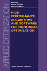 Buchcover High Performance Algorithms and Software for Nonlinear Optimization