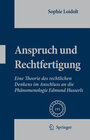 Buchcover Anspruch und Rechtfertigung