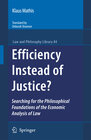 Buchcover Efficiency Instead of Justice?