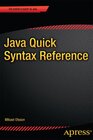 Buchcover Java Quick Syntax Reference