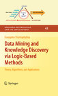 Buchcover Data Mining and Knowledge Discovery via Logic-Based Methods