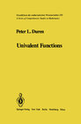 Buchcover Univalent Functions