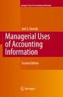 Buchcover Managerial Uses of Accounting Information