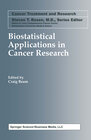 Buchcover Biostatistical Applications in Cancer Research
