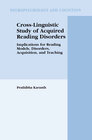 Buchcover Cross-Linguistic Study of Acquired Reading Disorders