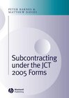 Buchcover Subcontracting Under the JCT 2005 Forms