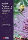 Buchcover Recent Advances in Polyphenol Research, Volume 1
