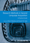 Buchcover Research Methods in Second Language Acquisition