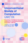 Buchcover Unconventional Models of Computation, UMC’2K