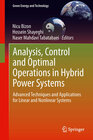 Buchcover Analysis, Control and Optimal Operations in Hybrid Power Systems