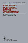 Buchcover Error-Free Polynomial Matrix Computations