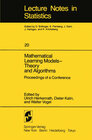 Buchcover Mathematical Learning Models — Theory and Algorithms