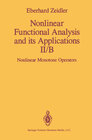 Buchcover Nonlinear Functional Analysis and its Applications