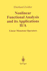 Buchcover Nonlinear Functional Analysis and Its Applications