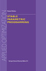Buchcover Stable Parametric Programming