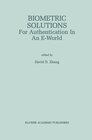 Buchcover Biometric Solutions