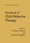 Buchcover Handbook of Child Behavior Therapy