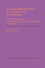 Buchcover Hadamard Matrix Analysis and Synthesis
