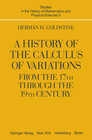 Buchcover A History of the Calculus of Variations from the 17th through the 19th Century