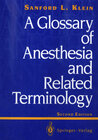 Buchcover A Glossary of Anesthesia and Related Terminology