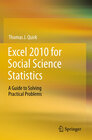 Buchcover Excel 2010 for Social Science Statistics