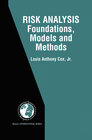 Buchcover Risk Analysis Foundations, Models, and Methods