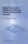 Buchcover Minimax Theorems and Qualitative Properties of the Solutions of Hemivariational Inequalities