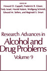 Buchcover Research Advances in Alcohol and Drug Problems