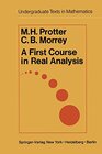 Buchcover A First Course in Real Analysis (Undergraduate Texts in Mathematics)