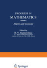Buchcover Progress in Mathematics